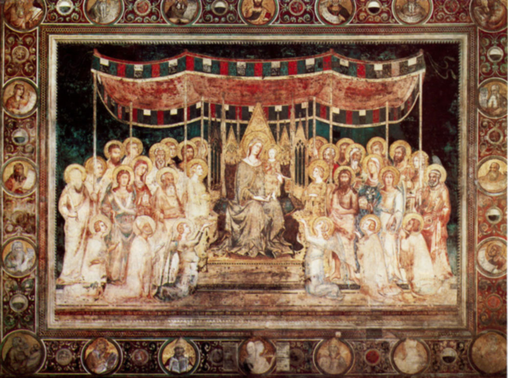 Симоне Мартини - Мадонна с ангелами и святыми (Маэста)