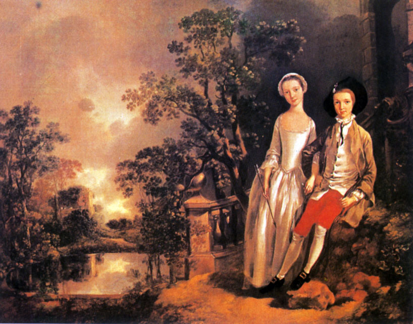 7. Хиниг Ллойд с сестрой. Начало 1750-х. X., м. Кембридж, Музей Фицвильяма