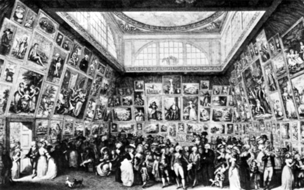 59. Открытие академической выставки 1787 года. Старинная гравюра