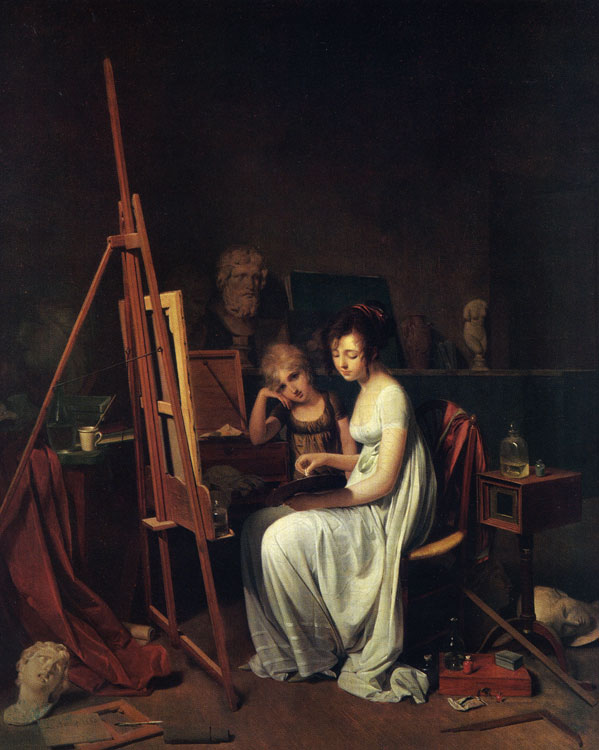 79 YOUNG WOMAN PAINTER. 1800