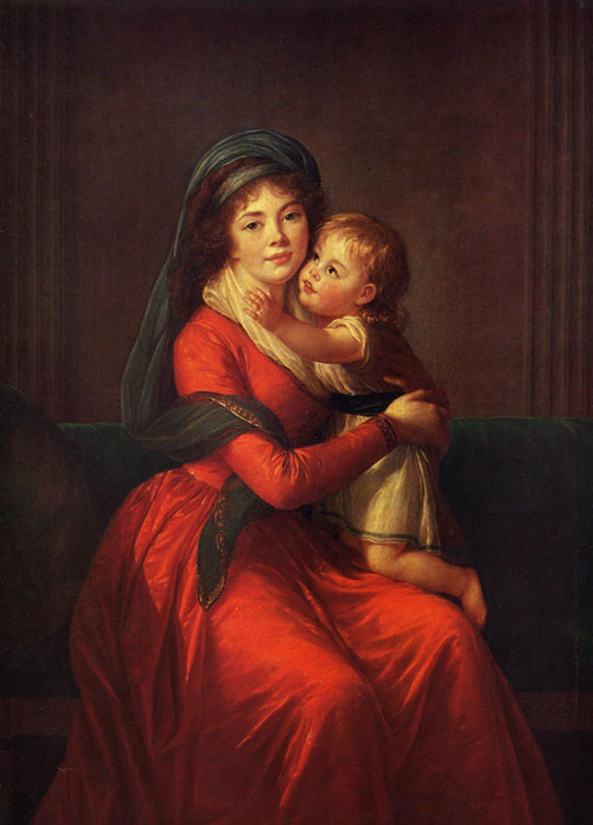 85 PORTRAIT OF PRINCESS ALEXANDRA GOLITSYNA AND HER SON. 1794