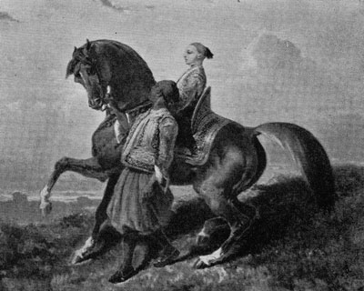 131 ORIENTAL HORSEMAN WITH A SERVANT