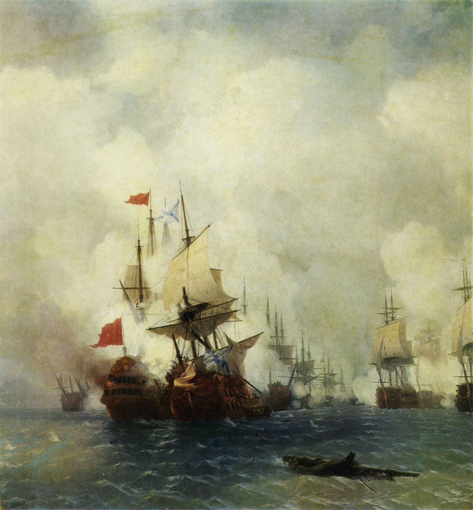 THE BATTLE IN THE STRAITS OF CHIOS, 24 JUNE 1770. 1848 