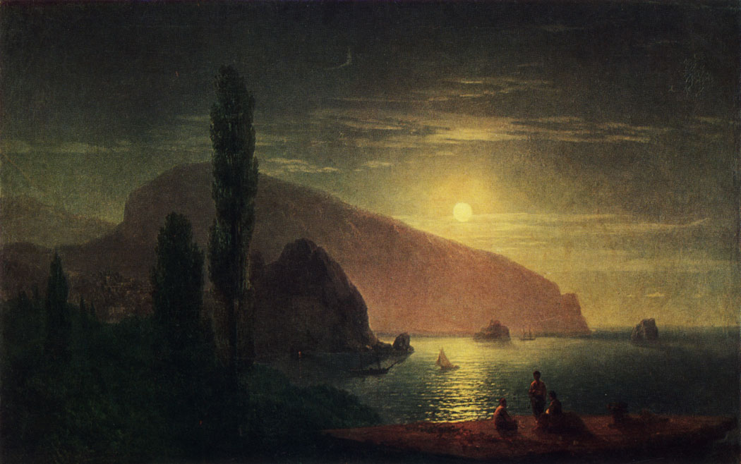 CRIMEAN NIGHT. VIEW OF AIU-DAGH. 1859 