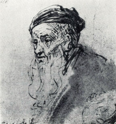 Рембрандт. Голова бородатого старика. Ок. 1630 - 1631