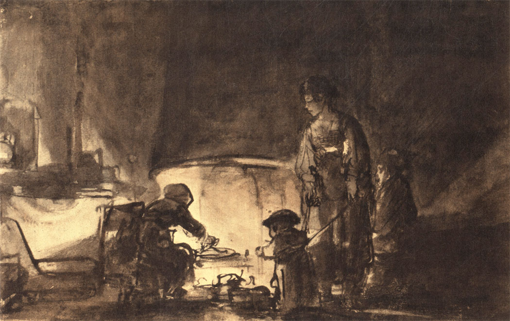 Рембрандт. Кухня. Ок. 1656