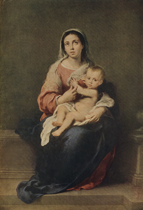 Бартоломе Эстебан Мурильо - Мария с младенцем (так называемая Мария Леганес)