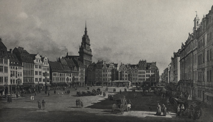 Бернардо Беллото - Старая площадь в Дрездене со стороны Замковой улицы