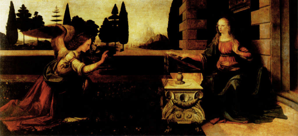 Леонардо да Винчи - Благовещение