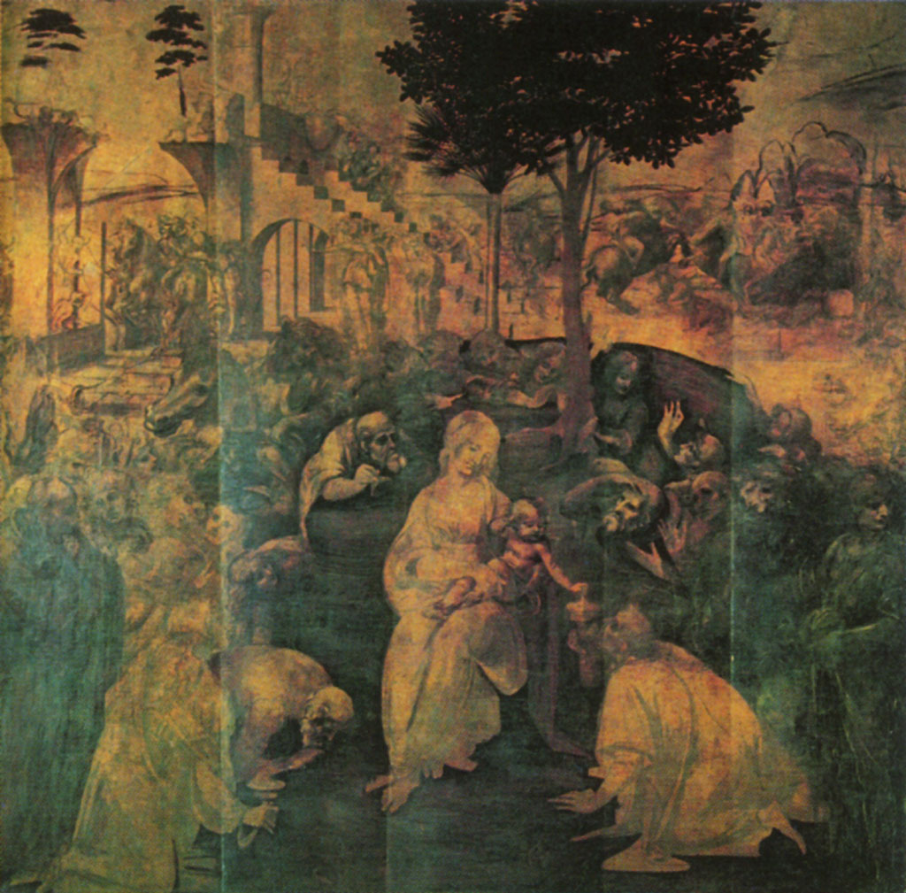Леонардо да Винчи - Поклонение волхвов