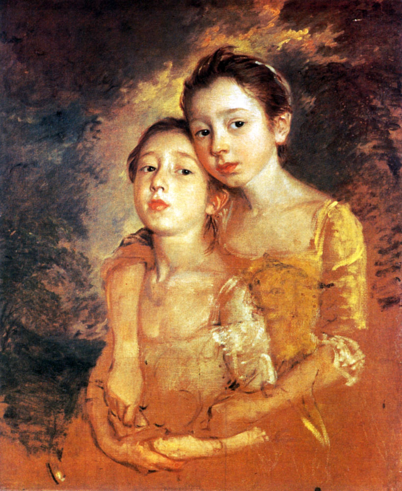 Томас Гейнсборо - Дочери художника (с кошкой)